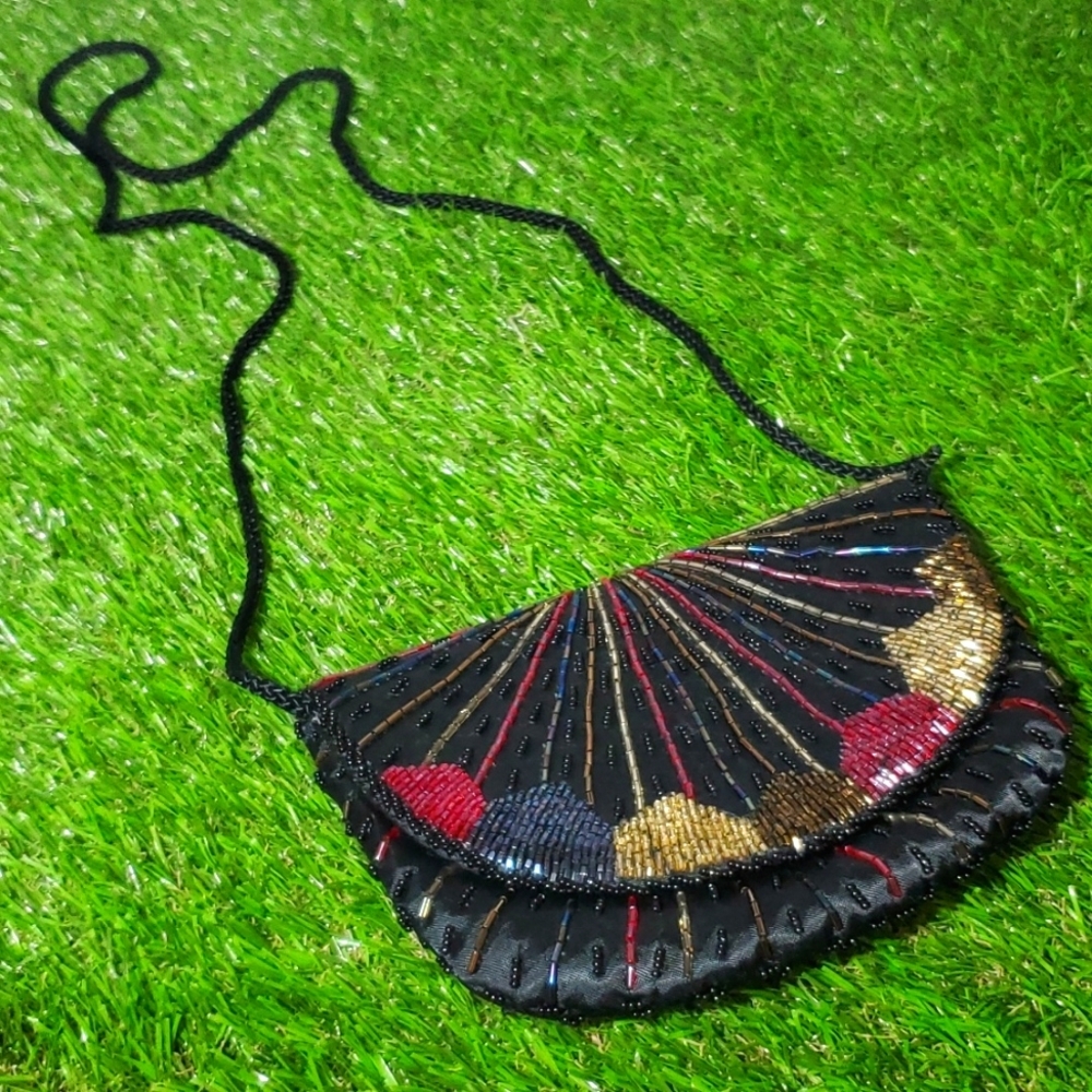 Vintage Multicolor Crossbody Purse